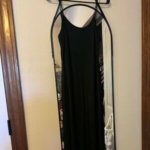 See You Monday Partial Backless Black Dress